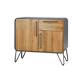Moderne dressoir met houtlook en metalen poten